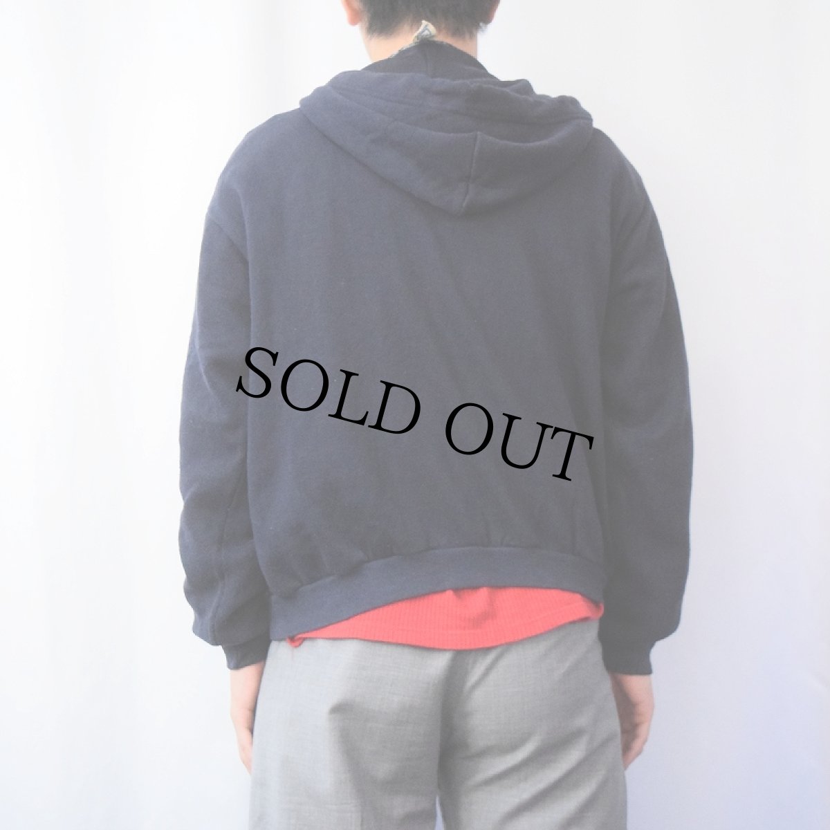 画像3: 70〜80's USA製 "Western Carolina University" フロッキープリント スウェットジップパーカー L (3)