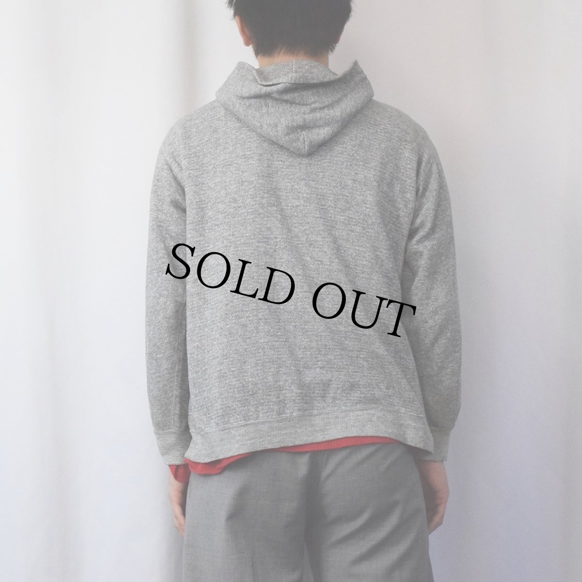 画像3: 70〜80's 霜降り 無地ジップスウェットパーカー (3)