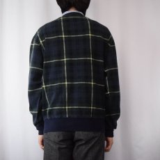 画像3: 90's POLO Ralph Lauren チェック柄 ロゴ刺繍スウェット M (3)