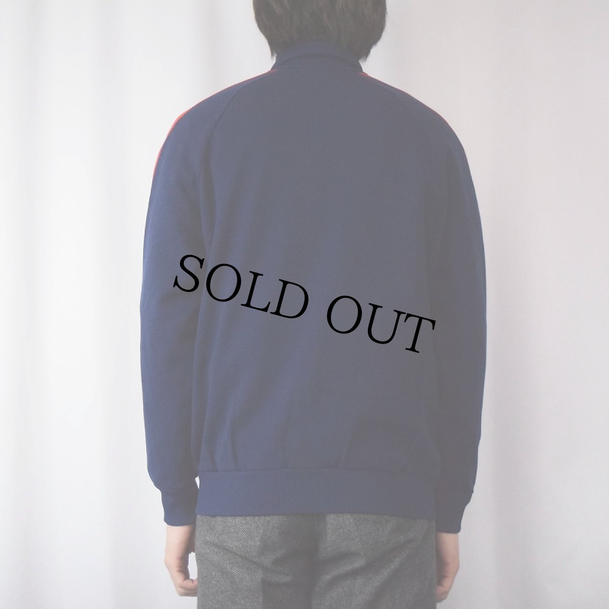 画像3: 70's PUMA "目つきプーマ" フロッキープリント トラックジャケット NAVY size6 (3)