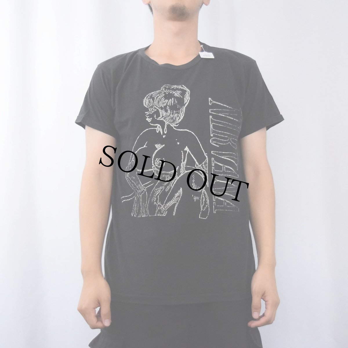 画像2: NIRVANA "About a Girl" ロックバンド プリントTシャツ BLACK L (2)