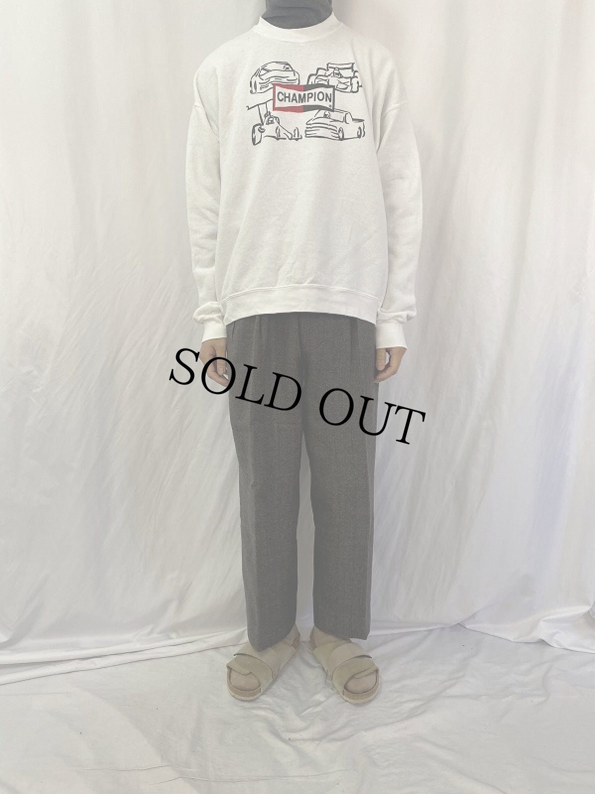 画像2: 90's USA製 "CHAMPION" イラストプリントスウェット XL (2)