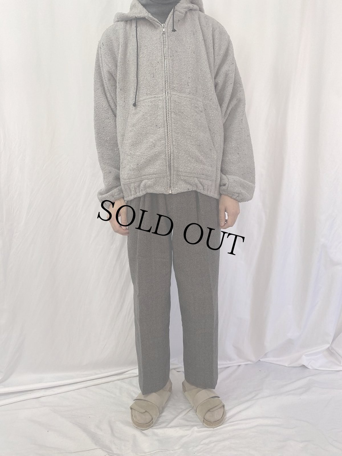 画像2: EARTH RAGS ラグ ジップパーカー L (2)