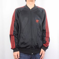 画像2: 80's adidas USA製 トラックジャケット BLACK L (2)