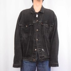画像2: 90's Levi's 75525-0260 CANADA製 ブラックデニムジャケット L (2)