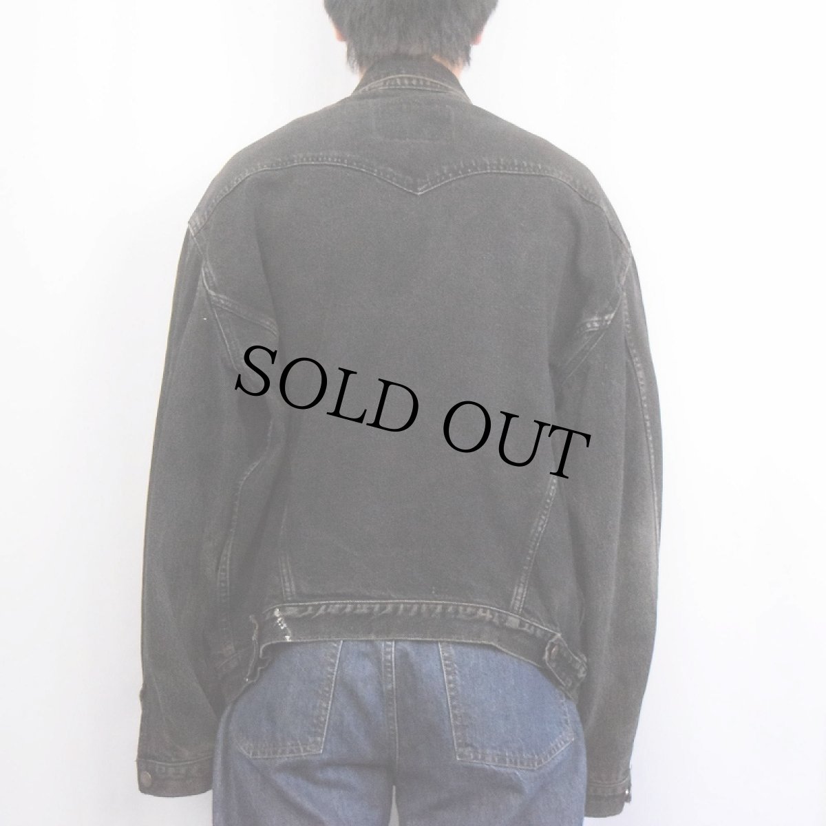 画像3: 90's Levi's 75525-0260 CANADA製 ブラックデニムジャケット L (3)