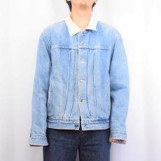 画像2: 90's J.CREW USA製 ライナー付き デニムジャケット L (2)