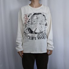 画像2: DISORDER "VIOLENT WORLD" ストリートパンクバンド アルバムプリントロンT (2)