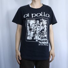 画像2: 90〜2000's Oi Polloi "Punks 'N Skins Against Fascism" パンクロックバンド プリントTシャツ L (2)