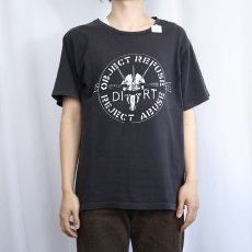 画像2: 90's DIRT USA製 "Object Refuse Reject Abuse" ハードコアパンクバンド アルバムプリントTシャツ M (2)