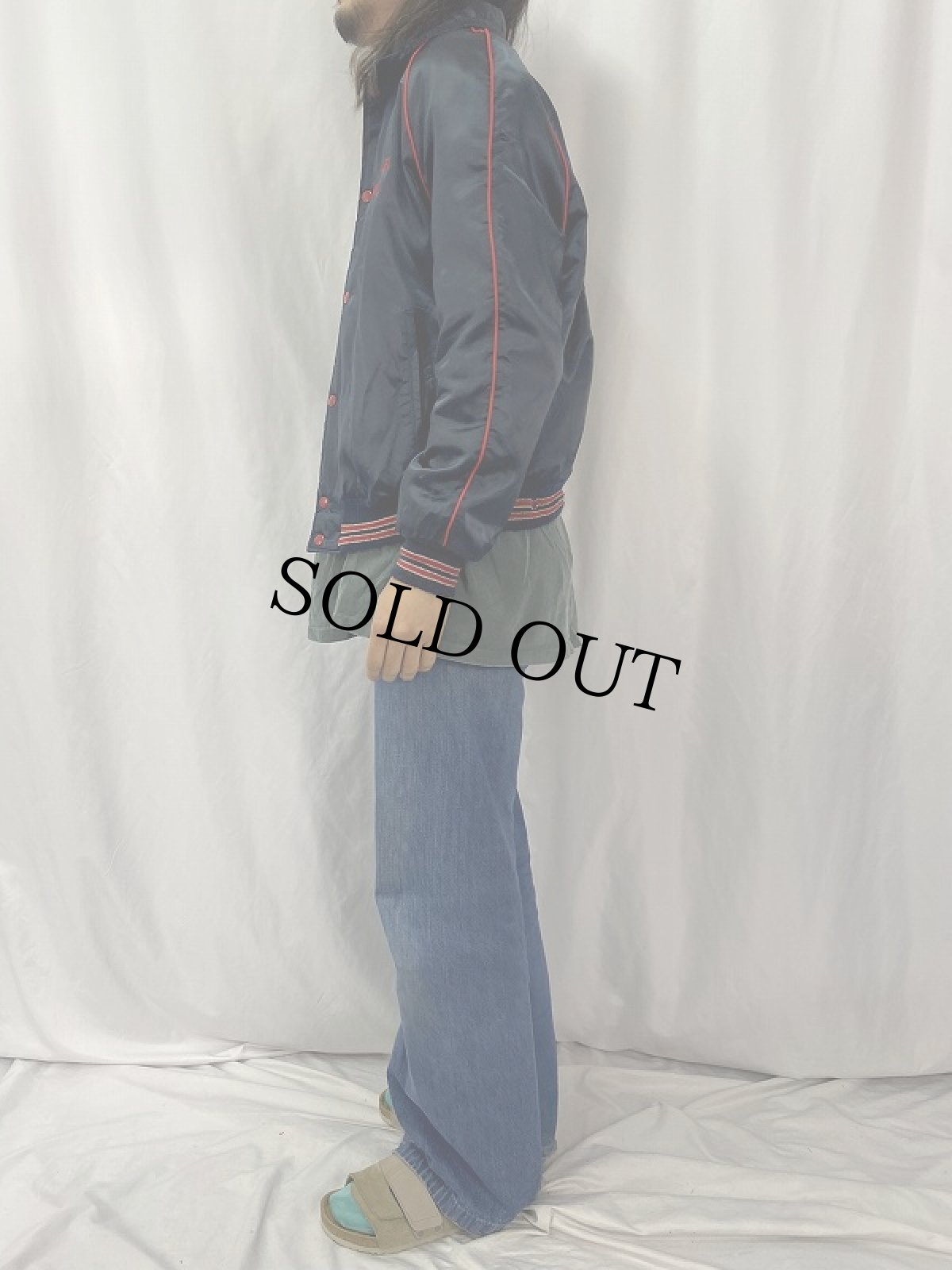 画像3: 70's David Peyser USA製 "INVESTIGATIONS SECTION" 刺繍入りスタジャン L (3)