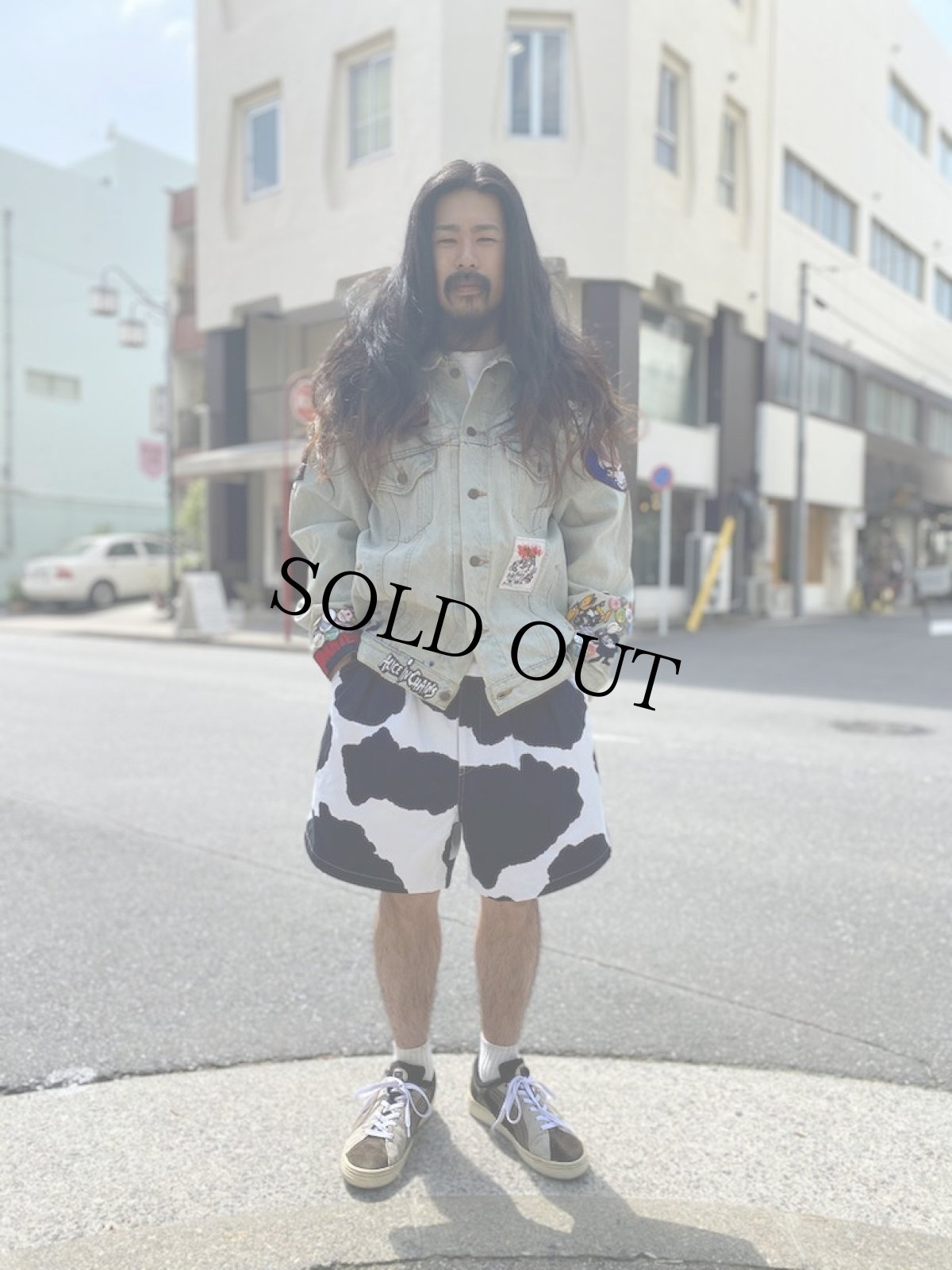 画像6: STRANGE TRIP "COW WIDE SHORTS" WHITE 【M】 (6)