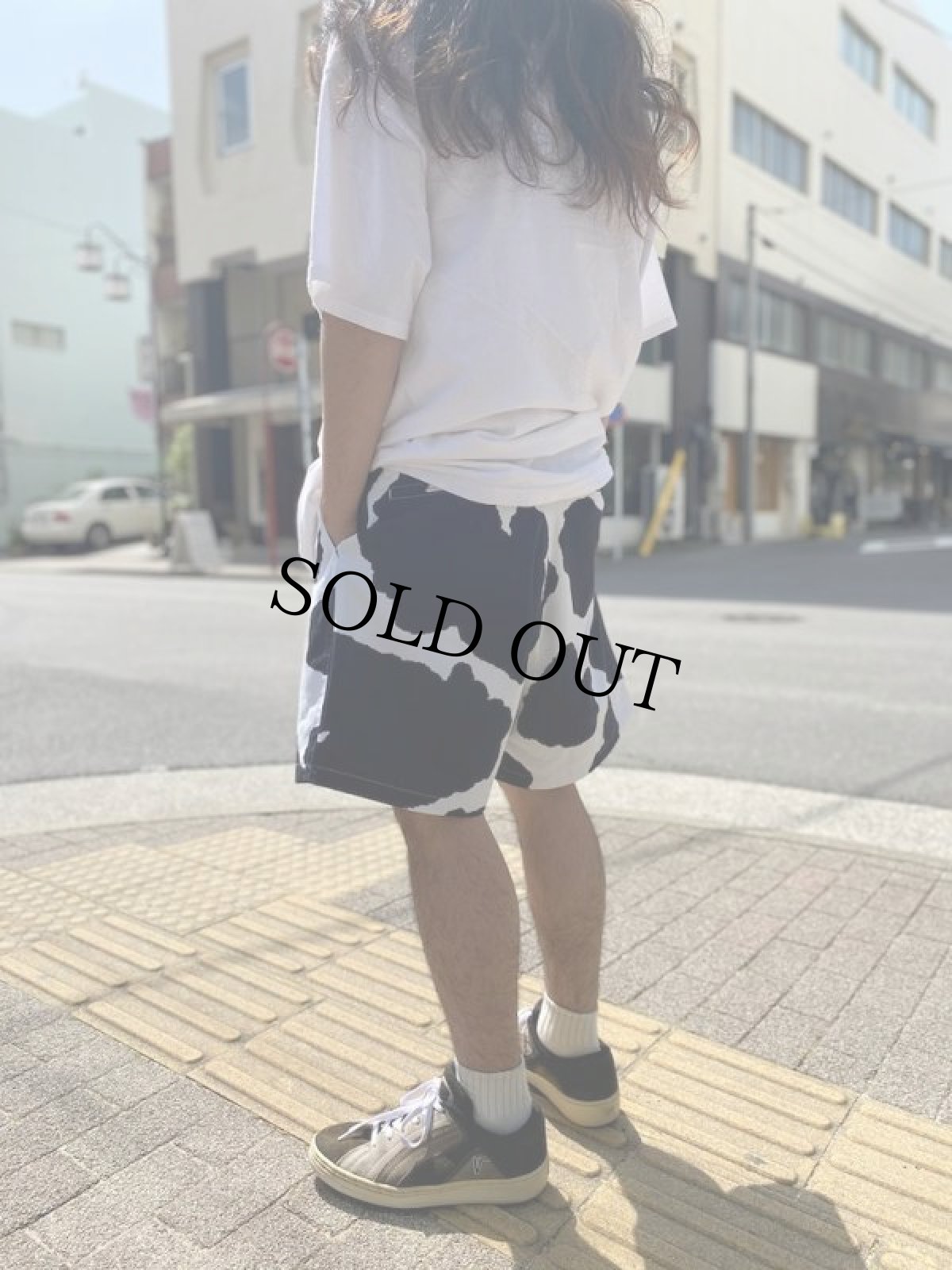 画像4: STRANGE TRIP "COW WIDE SHORTS" WHITE 【M】 (4)
