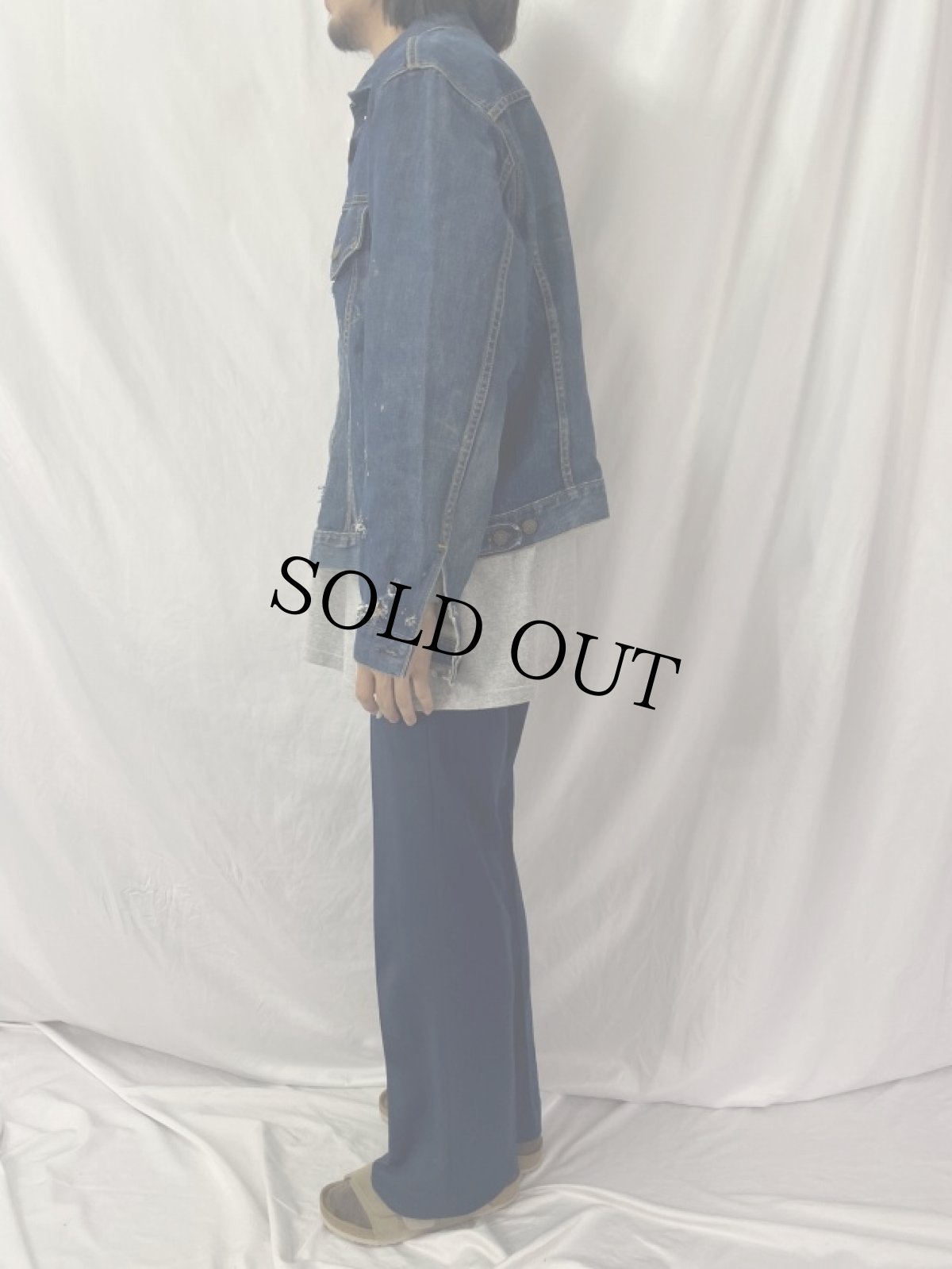 画像3: 60's LEVI'S 70505 BIGE デニムジャケット (3)
