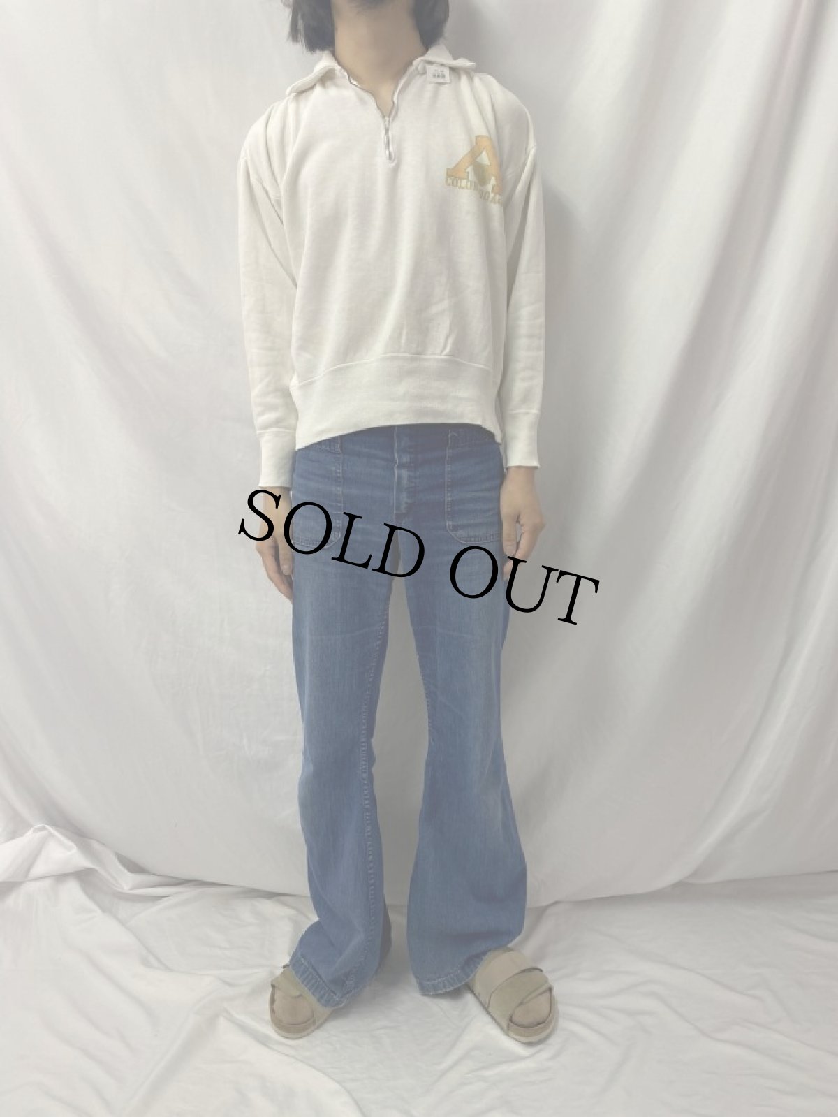 画像2: 50〜60's "COLORADO A&M" ハーフジップスウェット (2)