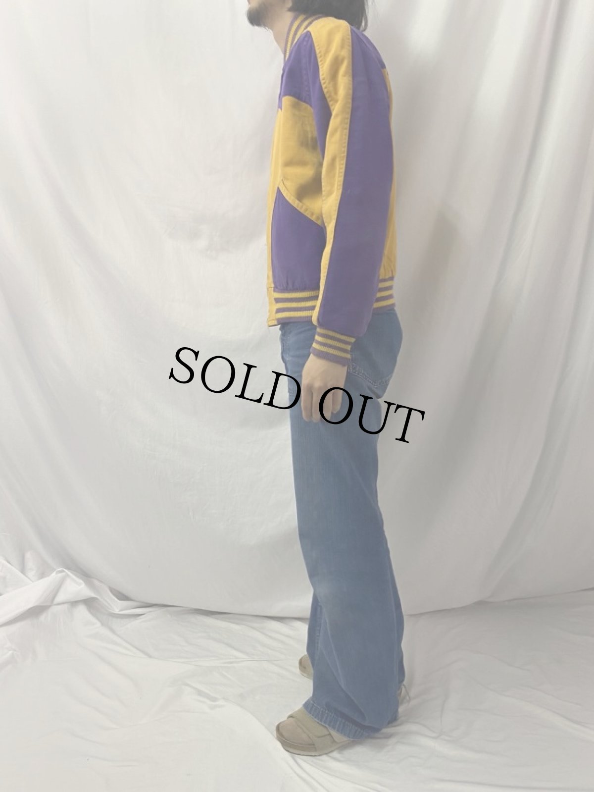 画像4: 50's コットン×サテン リバーシブル スポーツジャケット 50 (4)