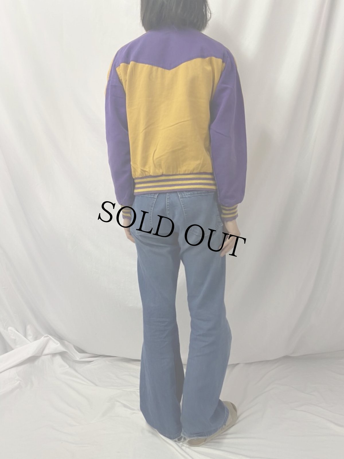 画像5: 50's コットン×サテン リバーシブル スポーツジャケット 50 (5)