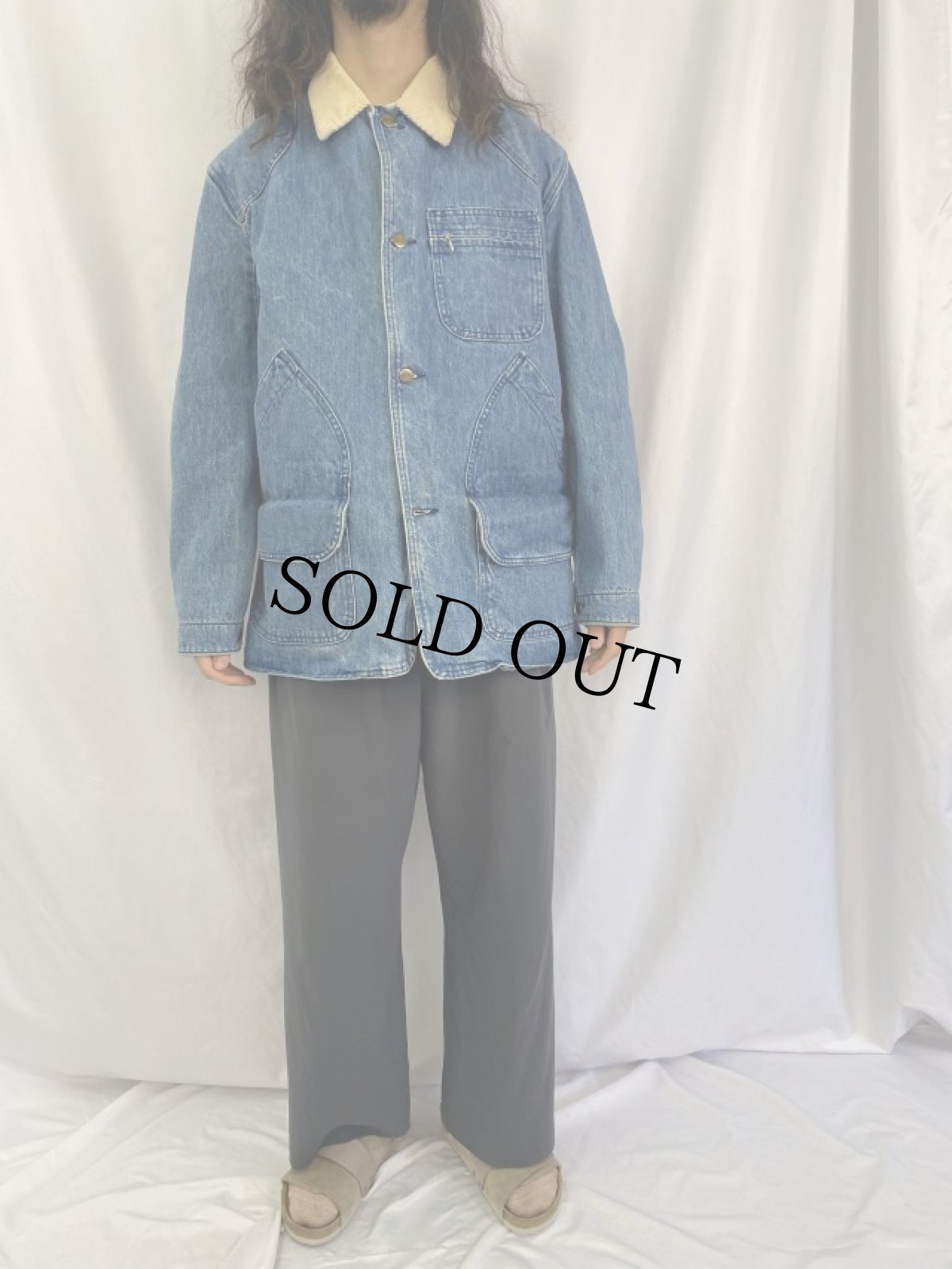 画像2: 80's L.L.Bean デニムハンティングジャケット L (2)