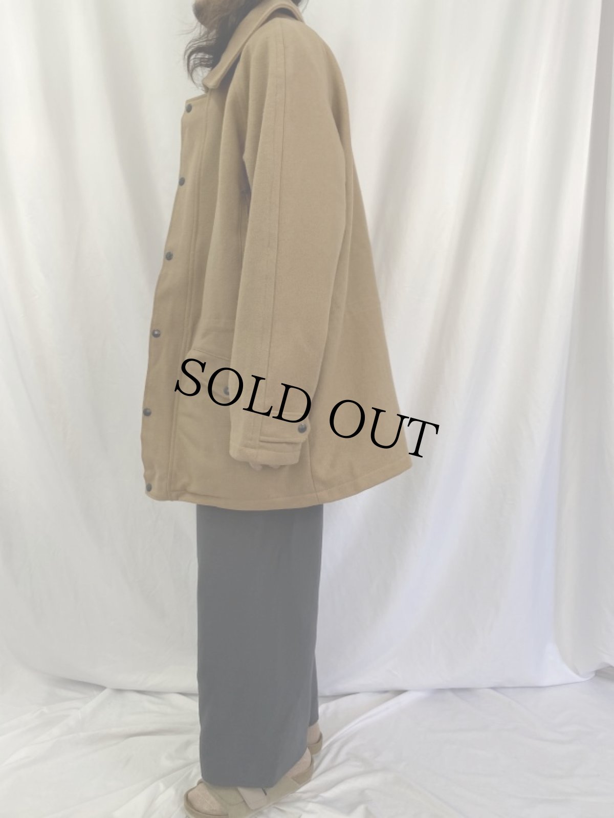 画像3: 70's THE NORTH FACE USA製 茶タグ ウールコート XL (3)