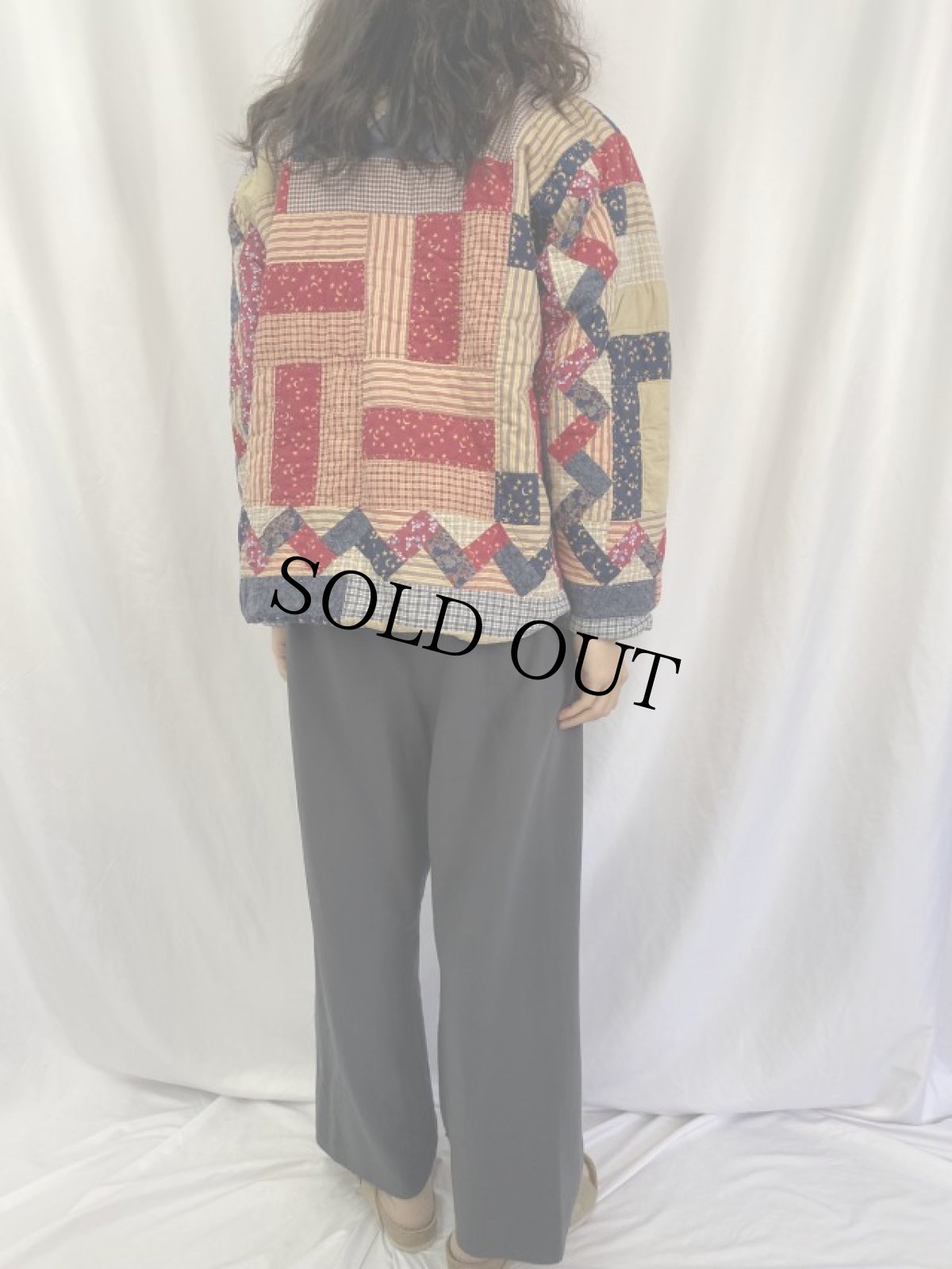 画像5: パッチワーク キルティングジャケット M (5)