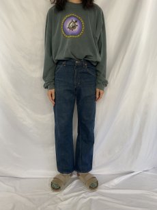 画像2: 70's Lee 101Z USA製 サイド黒 デニムパンツ W31 (2)