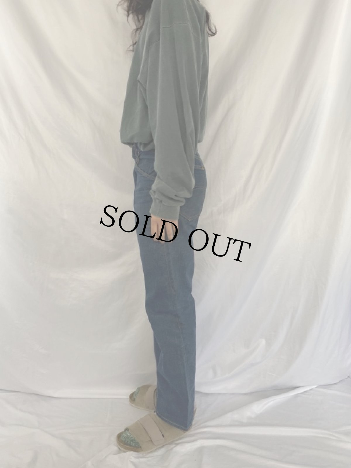 画像3: 70's Lee 101Z USA製 サイド黒 デニムパンツ W31 (3)