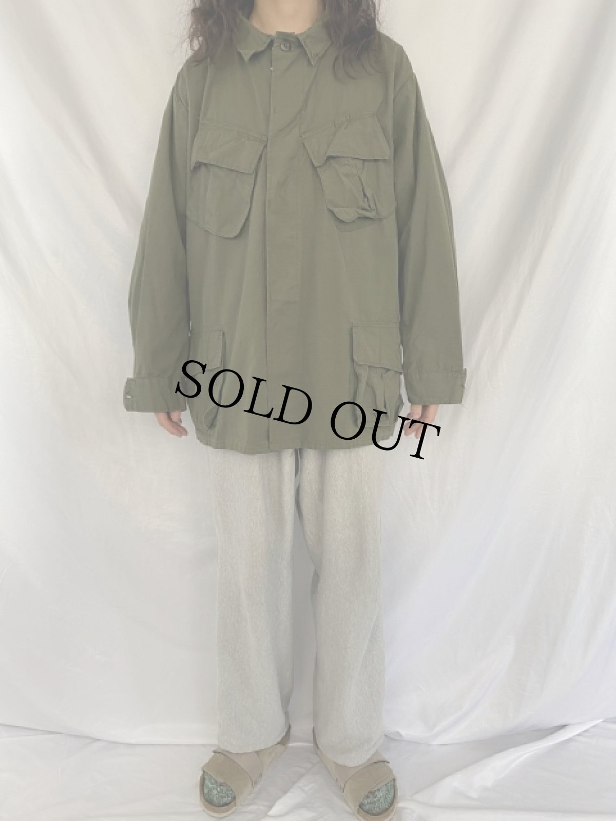 画像2: 70's U.S.ARMY ジャングルファティーグジャケット 4th X-LARGE-REGULAR (2)