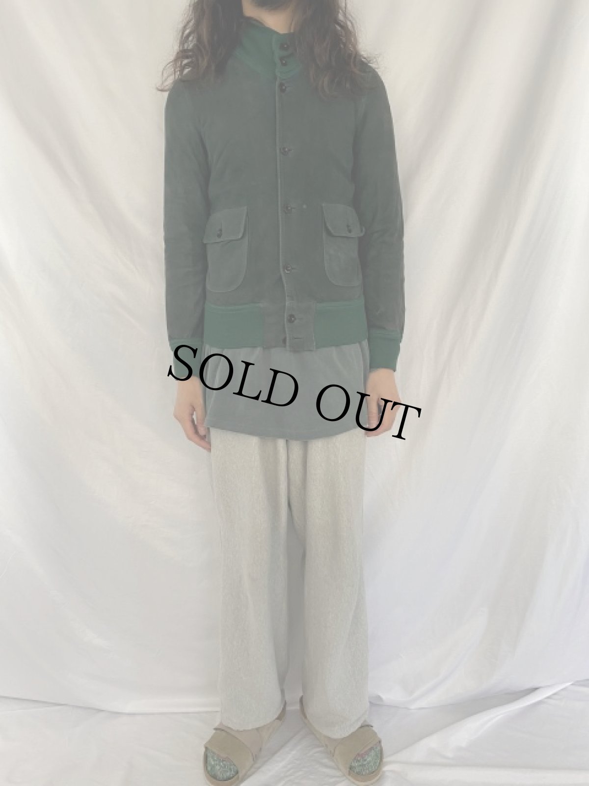 画像2: 80's ITALY製 ヌバックジャケット (2)