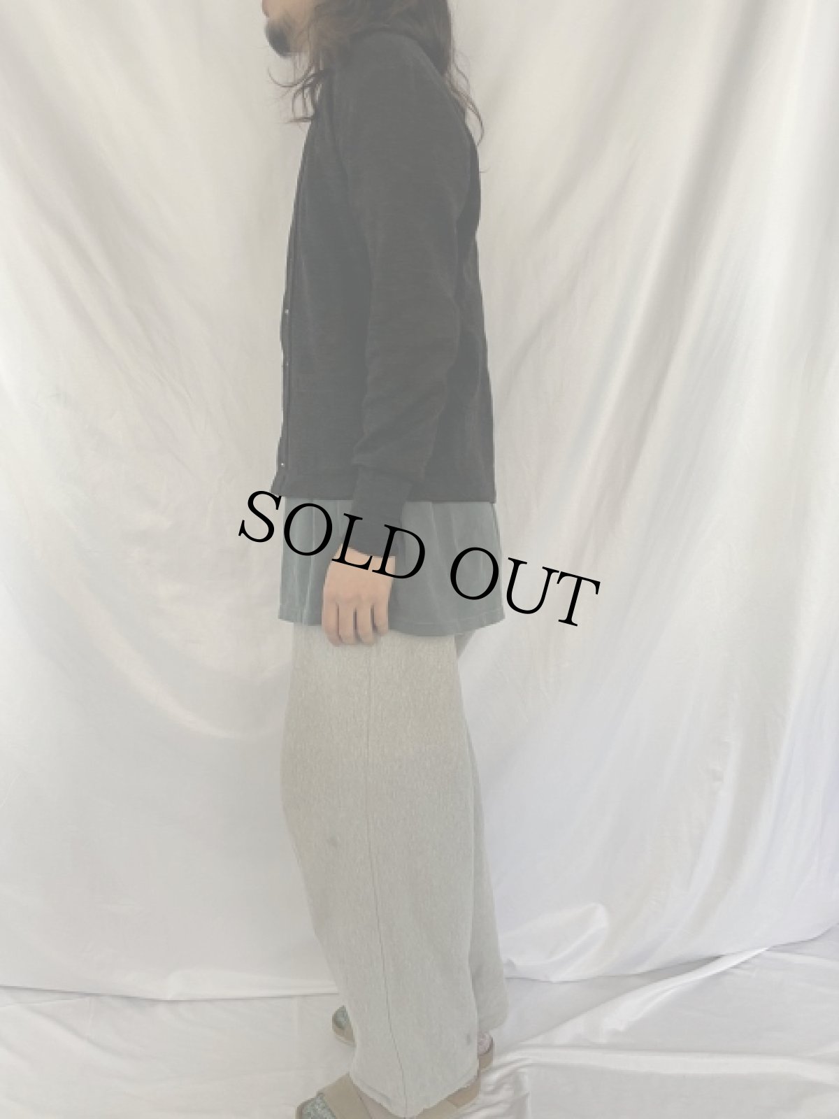 画像3: 40〜50's ウールニットカーディガン (3)