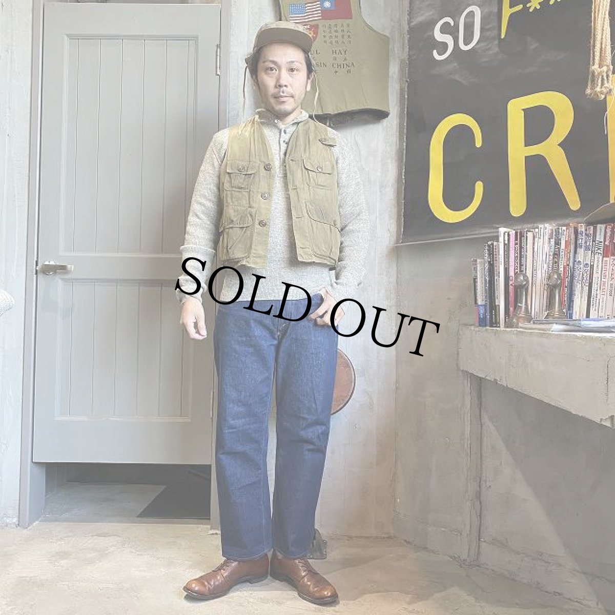 画像3: 60〜70's LEVI'S 505 BIGE デニムパンツ 耳付き W33 (3)