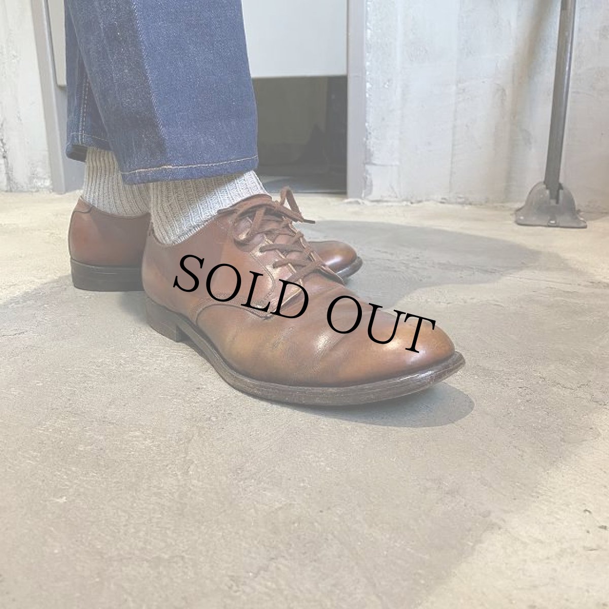 画像3: 40〜50's U.S.NAVY Service Shoes Brown Leather 9 1/2 C (3)