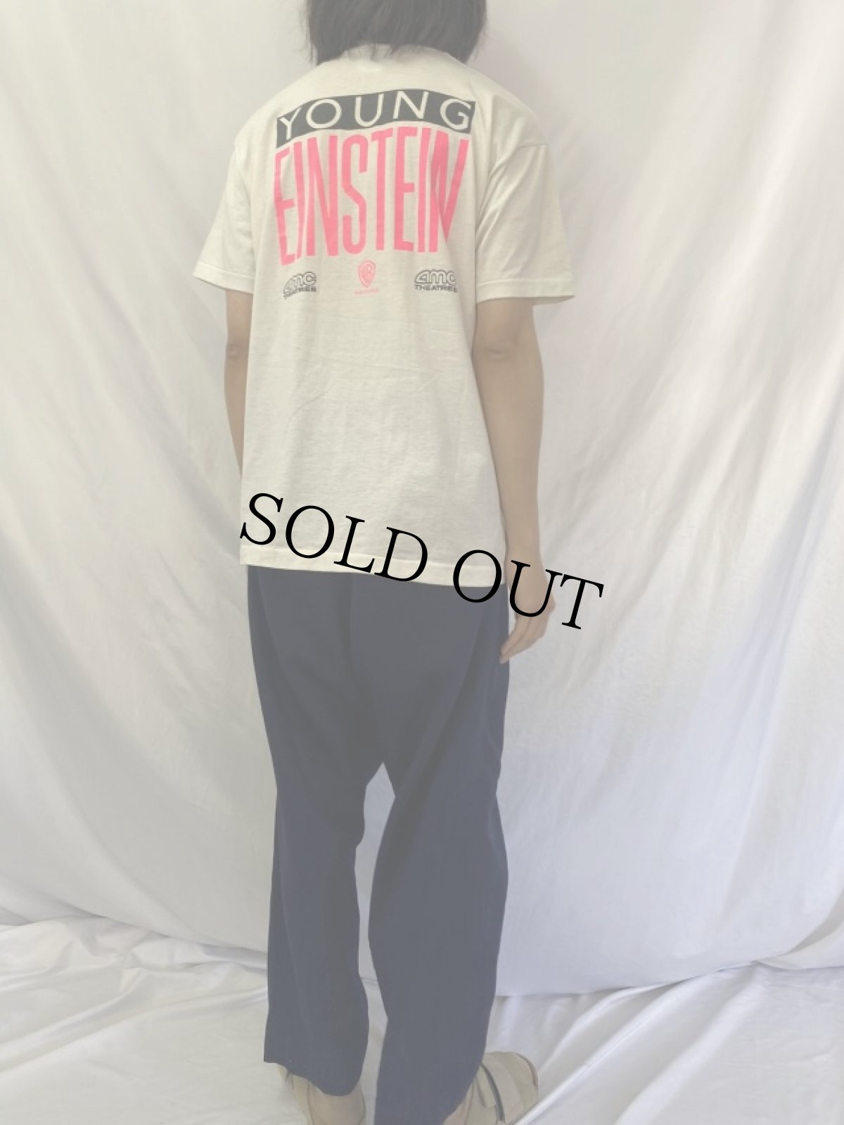 画像3: 80〜90's Young Einstein USA製 映画プリント ギミックTシャツ XL (3)