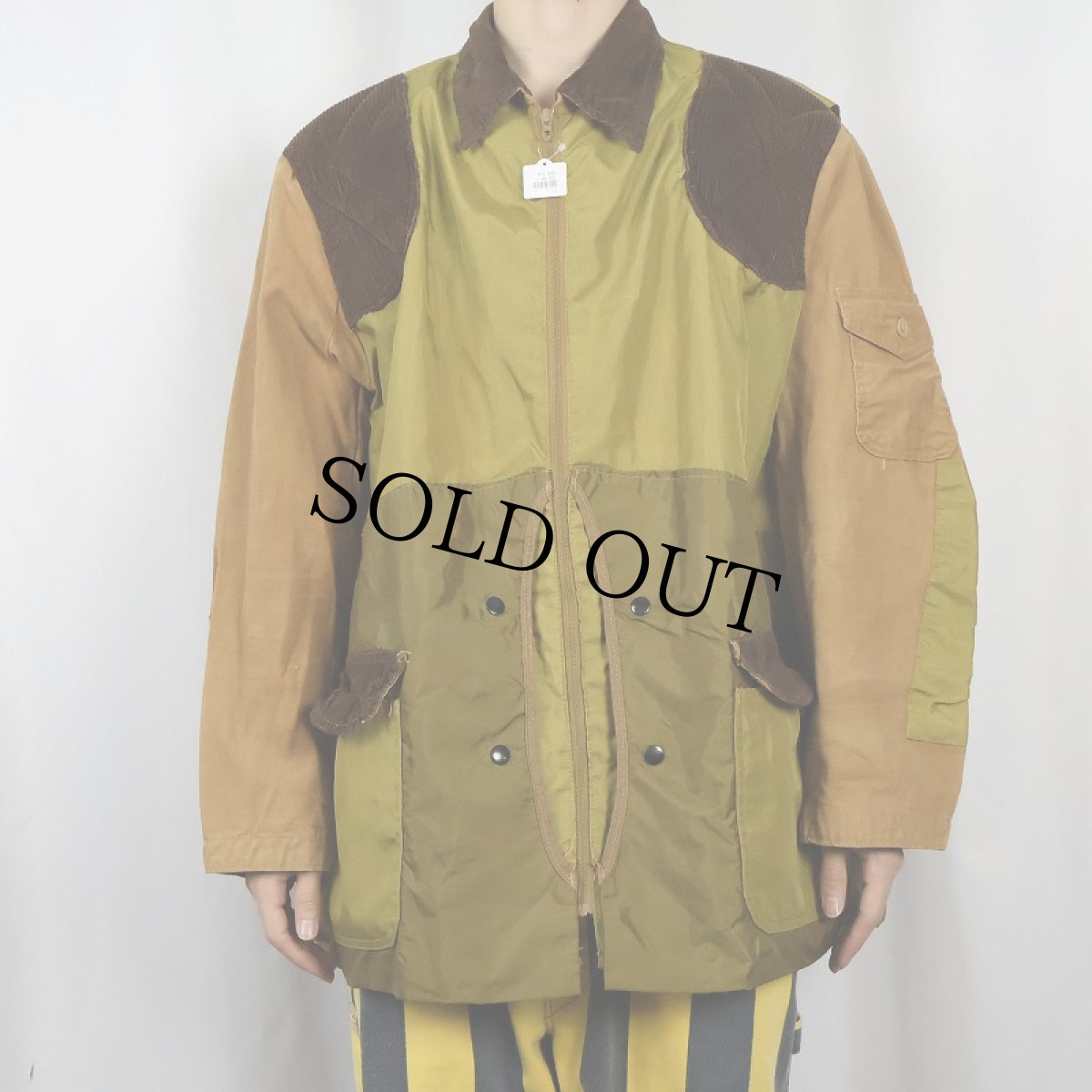 画像3: 70's American Field コーデュロイ切り替え ナイロンハンティングジャケット (3)