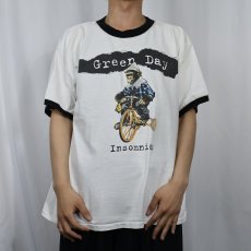 画像3: 90's Green Day USA製 パンクロックバンド リンガーTシャツ XL (3)