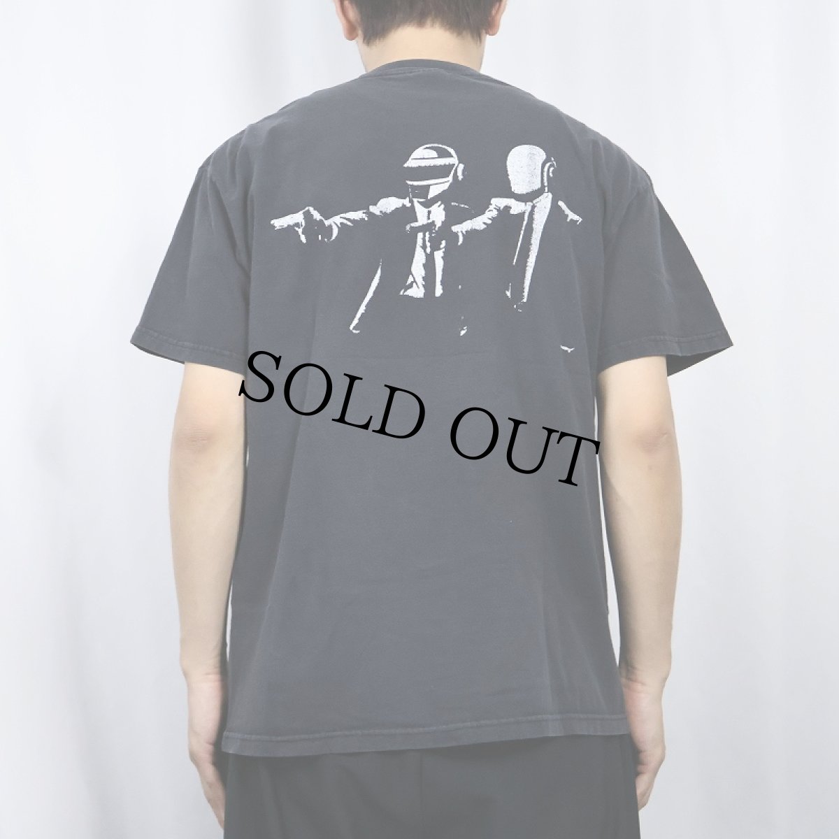 画像4: Daft Punk エレクトロミュージックユニット プリントTシャツ BLACK L (4)