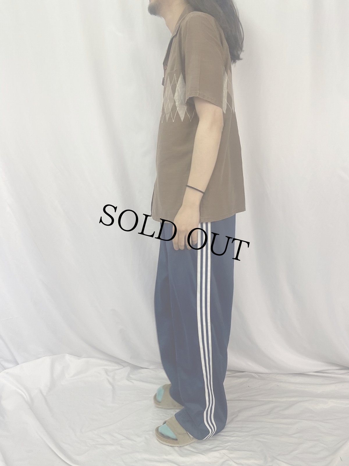 画像3: アーガイル柄 コットンオープンカラーシャツ (3)