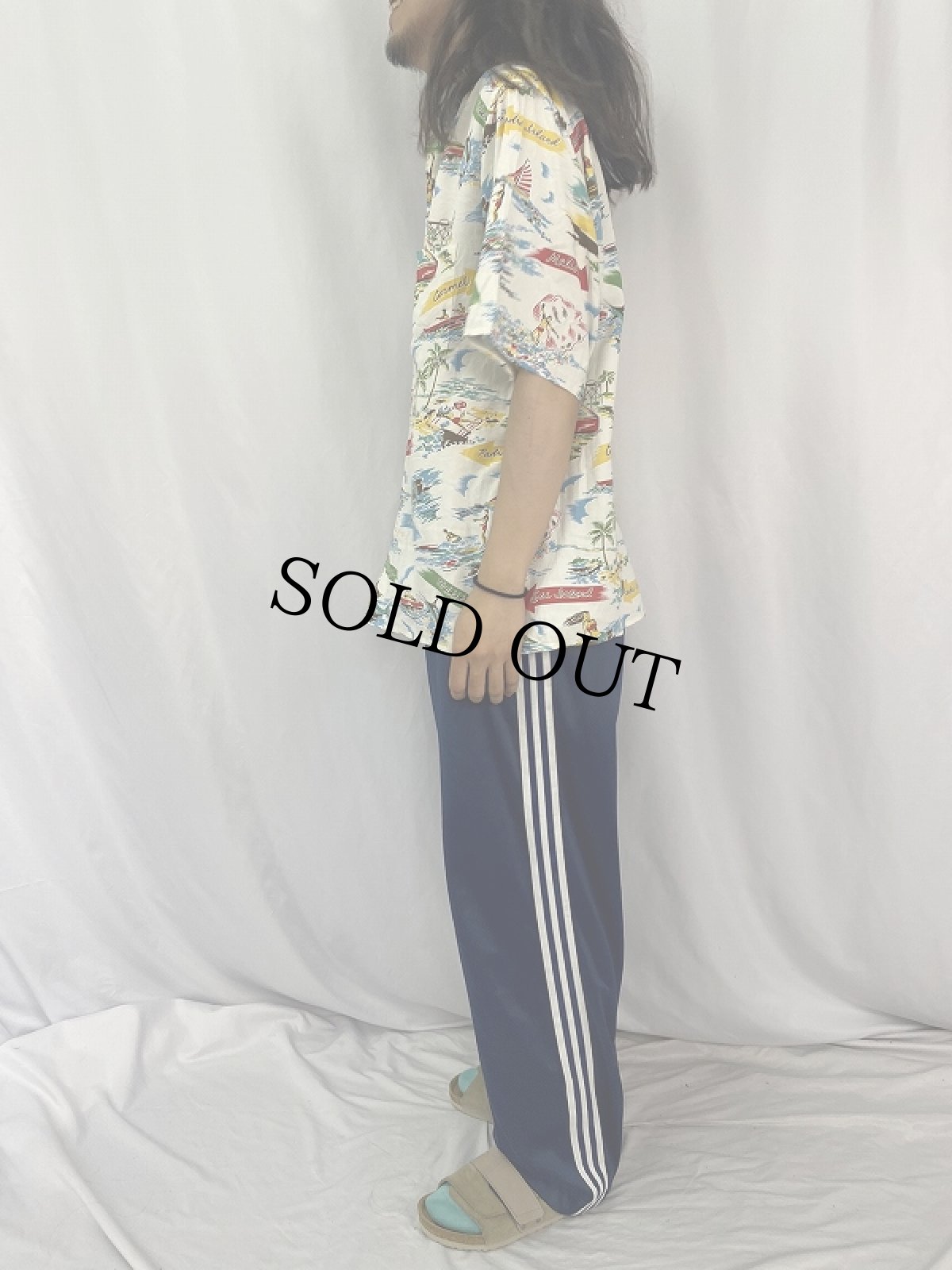 画像3: Reyn Spooner 総柄レーヨンアロハシャツ L (3)