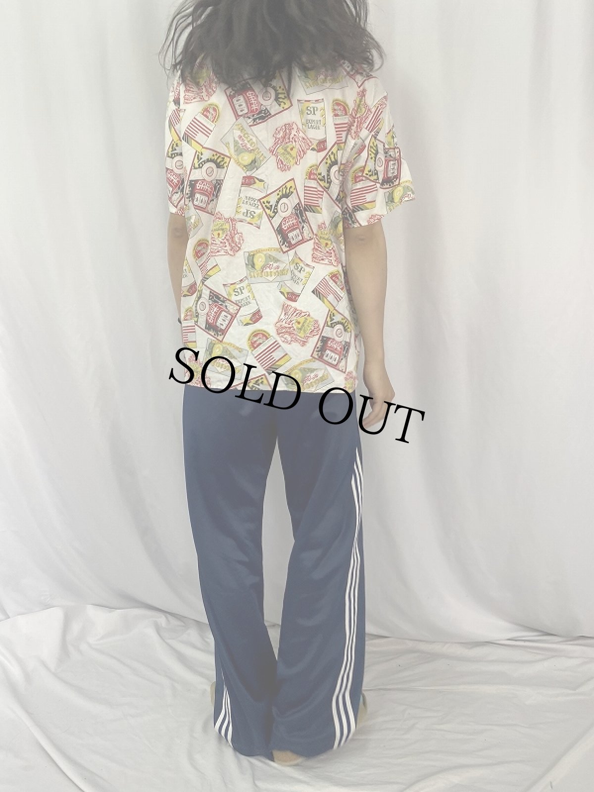 画像4: ITALY製 総柄レーヨン オープンカラーシャツ L (4)