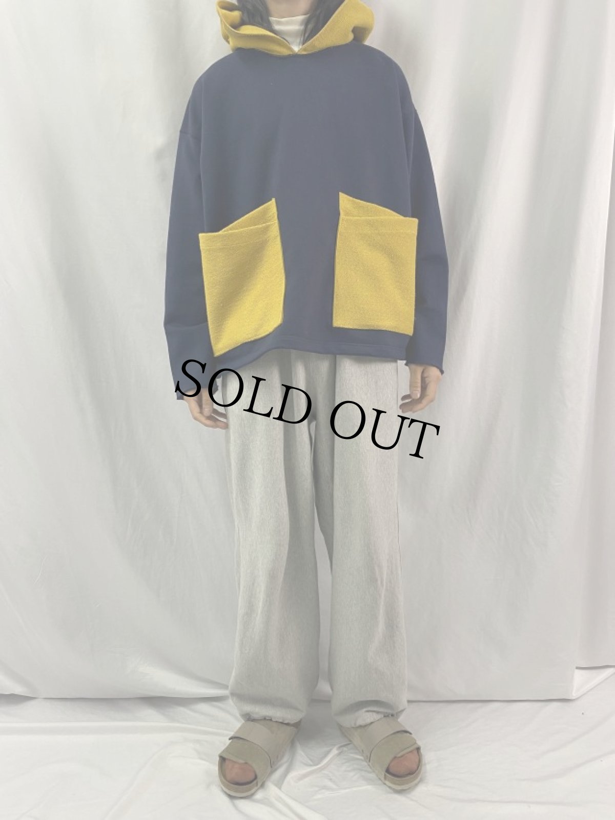 画像2: GOFUKUSAY "CROSS SEPA POCKET HOODIE 2" H.GREY×GREY 【FREE】 (2)