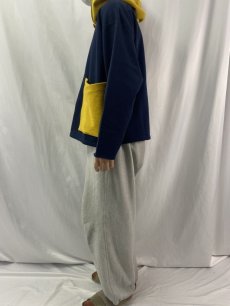 画像3: GOFUKUSAY "CROSS SEPA POCKET HOODIE 2" NAVY×YELLOW 【FREE】 (3)