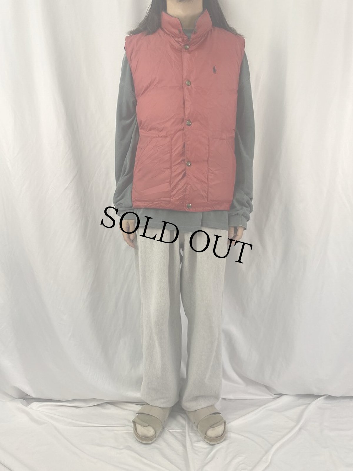 画像6: POLO Ralph Lauren ロゴ刺繍 リバーシブルダウンベスト XL (6)