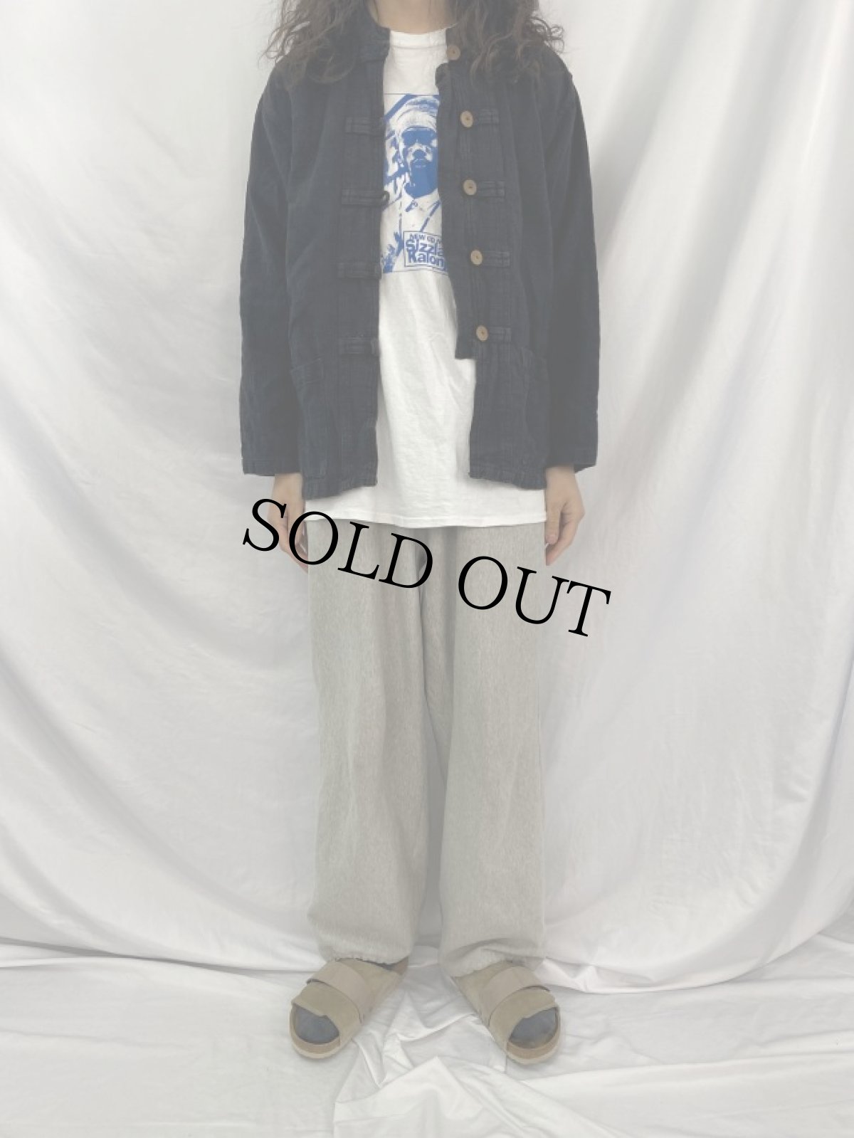 画像2: コットンカンフーシャツ BLACK L (2)