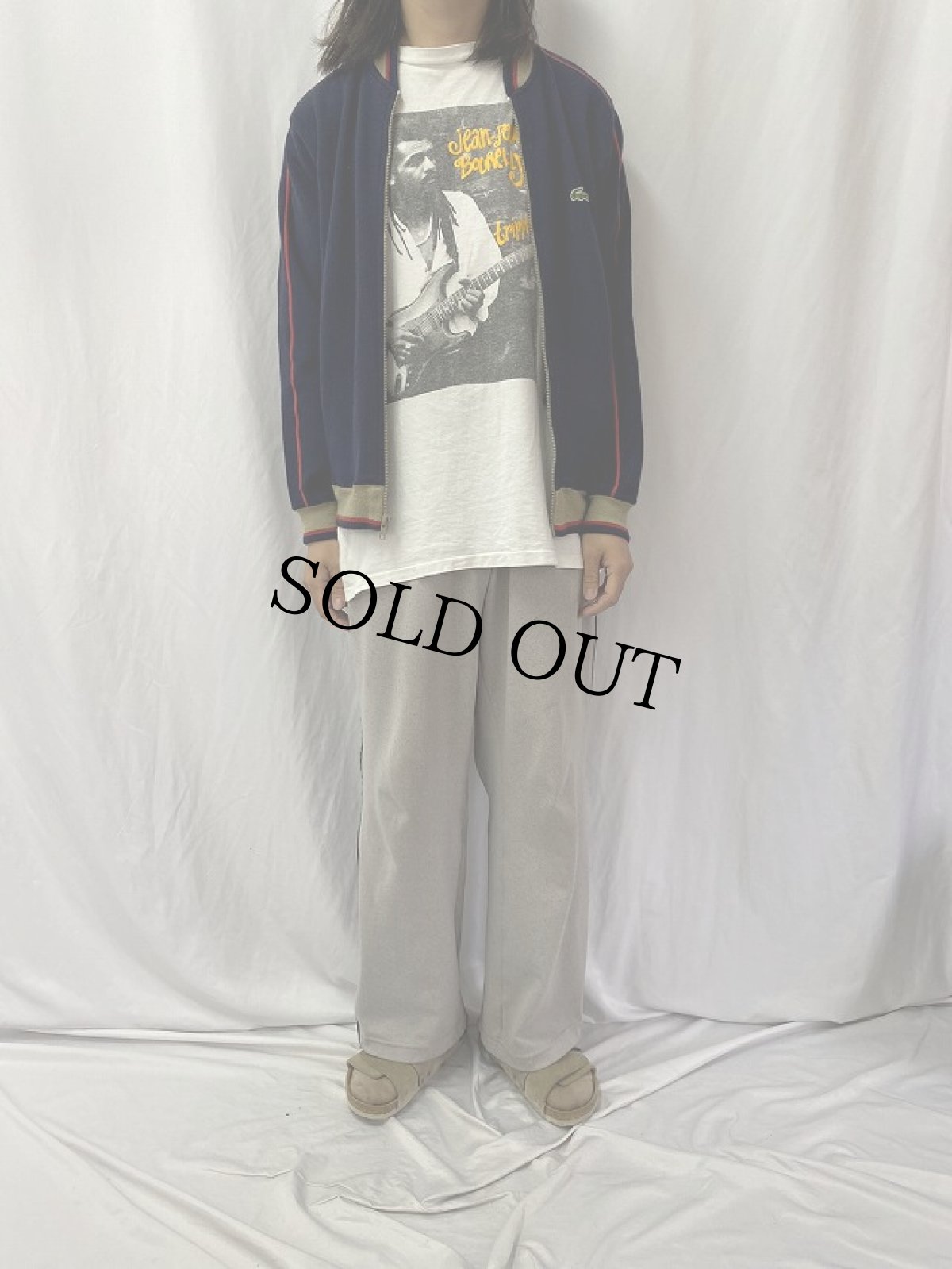 画像2: 70's IZOD LACOSTE ロゴワッペン アクリルジップジャケット L (2)