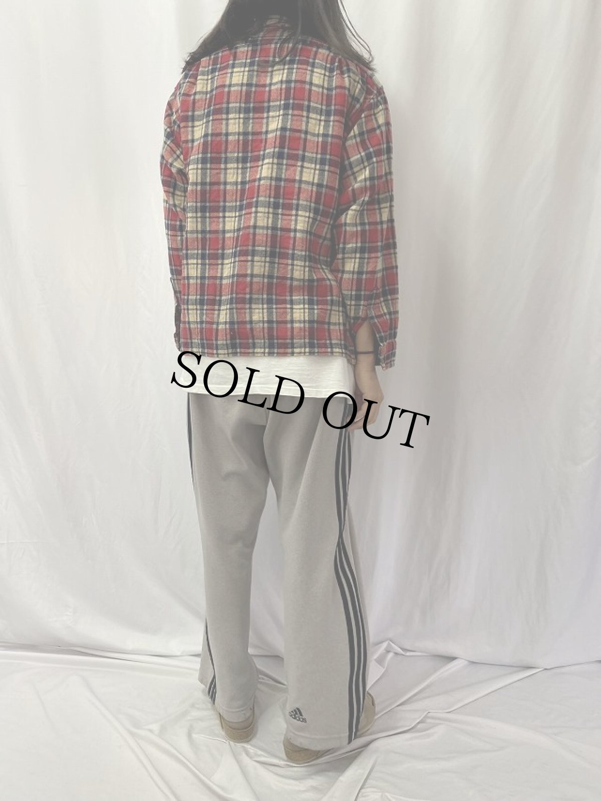 画像4: 70's PENDLETON USA製 チェック柄 オープンカラーウールシャツ XL (4)