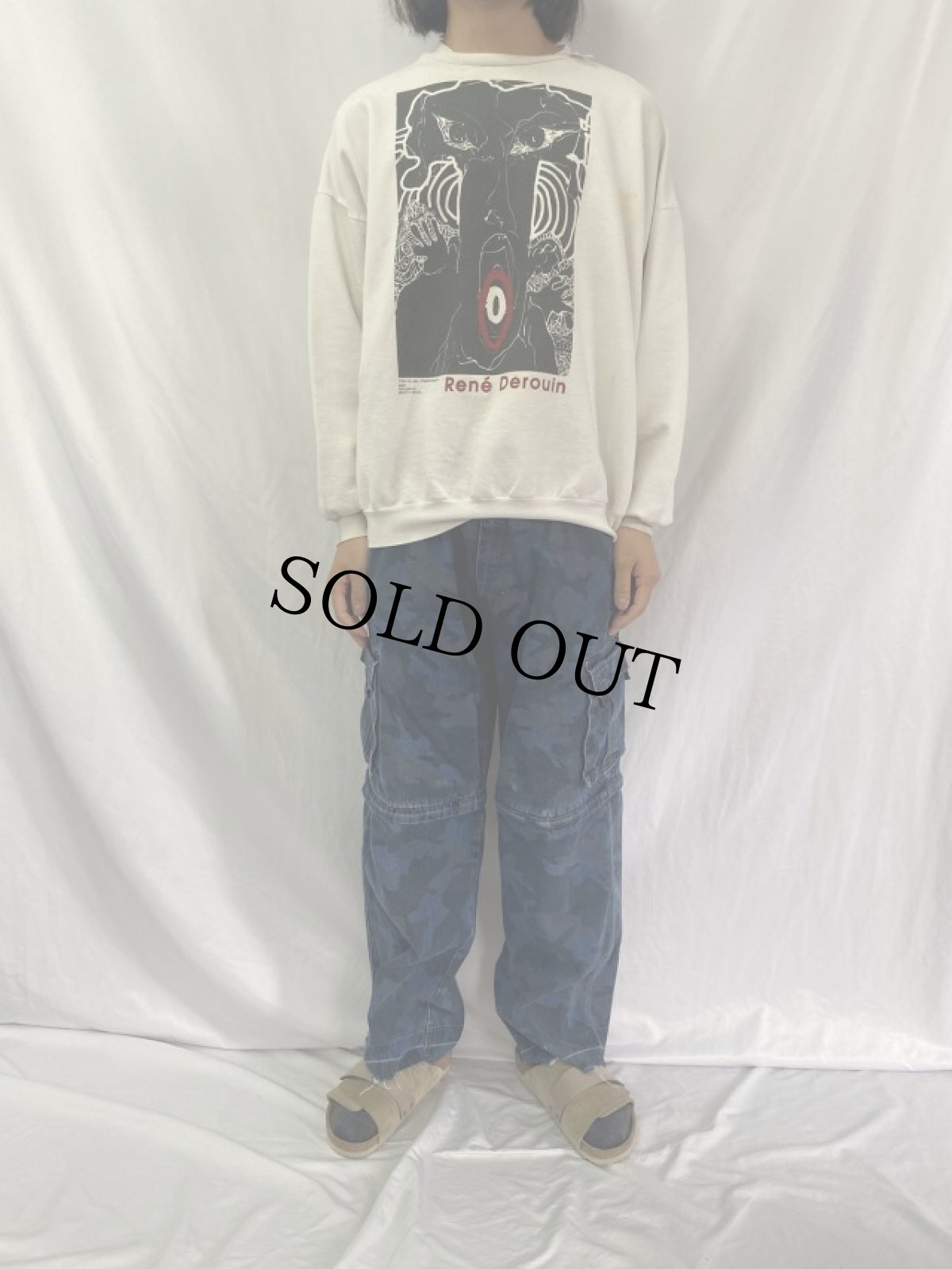 画像2: 80's Ren? Derouin アートプリントスウェット (2)