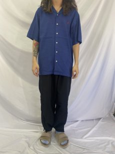 画像2: POLO Ralph Lauren "CURHAM CLASSIC FIT" コットンリネン オープンカラーシャツ L (2)