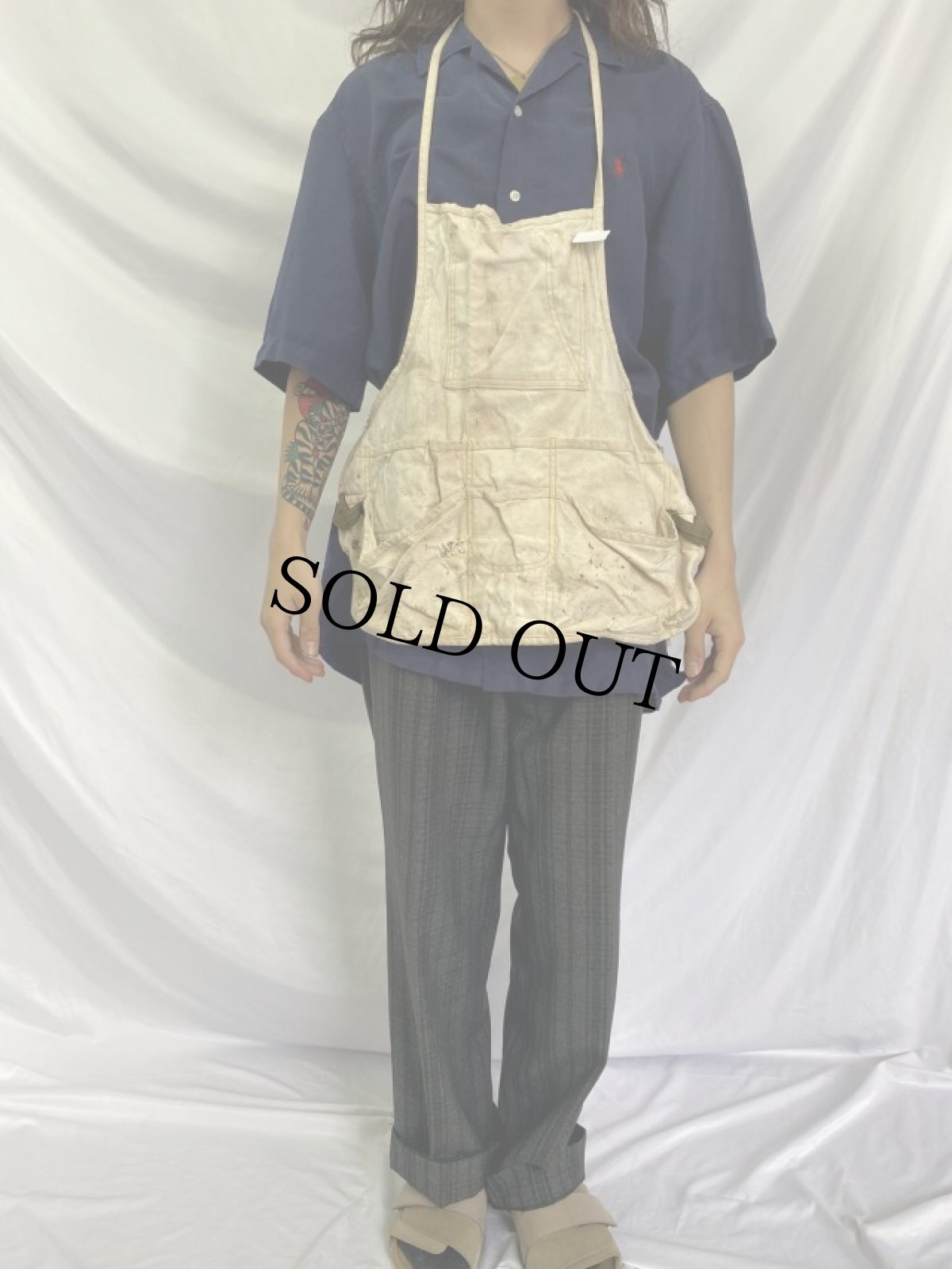 画像2: VINTAGE キャンバスエプロン (2)