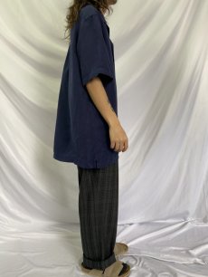 画像3: POLO Ralph Lauren リネン×シルク オープンカラーシャツ L (3)