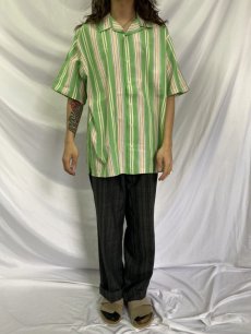 画像2: POLO Ralph Lauren "CALDWELL" ストライプ柄 コットンオープンカラーシャツ L (2)