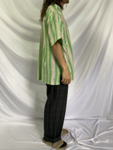 画像3: POLO Ralph Lauren "CALDWELL" ストライプ柄 コットンオープンカラーシャツ L (3)